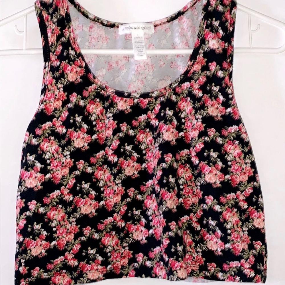 Floral Crop top. Never worn